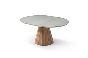 9493 Grey Round Dining Table w/1 16" Extension by ESF