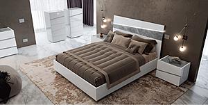 Alba White/Marble Bedroom Set by ESF