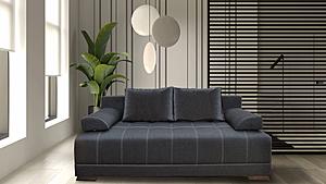 Brooklyn Dark Gray Fabric Sofa Bed w/Storage by ESF