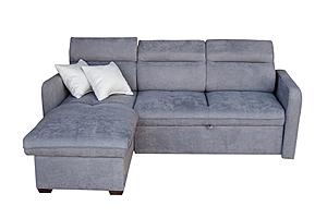 Candy Blue Sectional w/Bed and Storage - Left by ESF