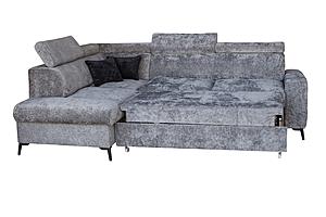 Daytona Grey Sectional w/Bed & Storage by ESF