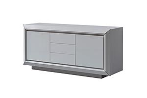 Elite White 3 Wooden Door Buffet w/Drawer by ESF