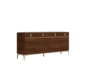 Eva Walnut Wood 4-Door Buffet by ESF