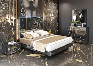 Oro Black Bedroom Set by ESF