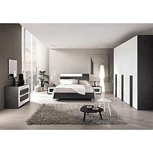 Panarea Black/White Wood Bedroom Set by ESF