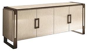 Poesia Light Beige 4 Door Buffet /Light Grain Top by ESF