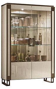 Poesia Light Beige 2-Door Curio by ESF