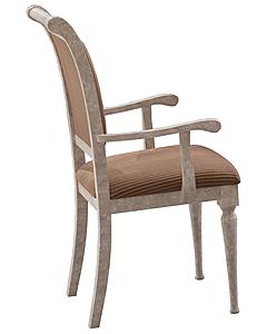 Romantica Walnut/Light Beige Armchair- Cat B. (Set of 2) by ESF