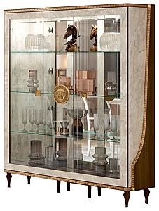 Romantica Walnut/Light Beige 3 Door Cabinet by ESF