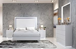 Wave White Bedroom Set by ESF