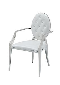 110 White Arm Chair (Set of 2) by ESF