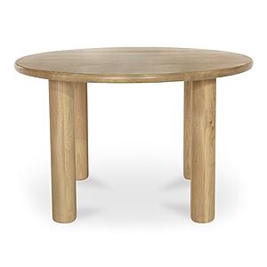 Milo Round Dining Table Oak by Moe's Home Collection