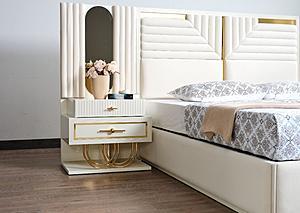 Marsel Nightstand Back Panel, Cream by Furnia Furniture
