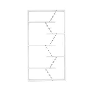 Tars Bookcase, White/Chrome by Furnia Furniture