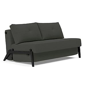Flip Sofa Bed Large (Full XL Sleeper) Black (Malmo 96) by Prestige