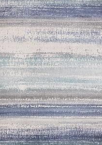 Fresco Blue White Grey Layered Distressed Rug by Kalora