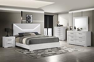 Blanca White Wood Bedroom Set by Galaxy Furniture
