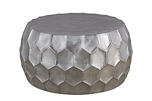 CT-101-30-32 Silver Metal Coffee Table by Galaxy Furniture