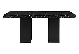 D03 Black Faux Marble Table Top Dining Table by Global Furniture