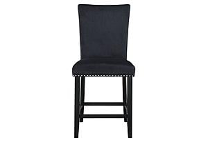 D04 Black Velvet Bar Stool by Global Furniture