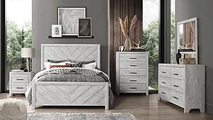 Denver PG49 Rustic Natural Wood Bedroom Set by Galaxy Furniture