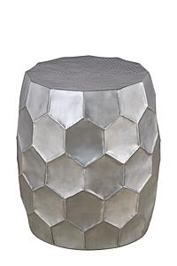 ET-101-30-18 Silver Metal End Table by Galaxy Furniture