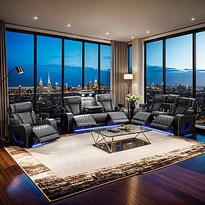 Fortuner Black Faux Leather Reclining Sofa, Loveseat & Chair by Galaxy Furniture