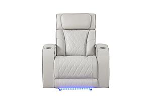 Fortuner Ice Faux Leather Recliner Chair by Galaxy Furniture