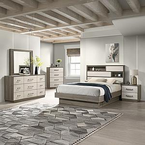 Gem Gray Wood Bedroom Set by Galaxy Furniture
