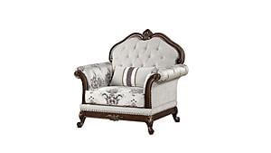 Gloria White Button Tufted Upholstered Chair by Galaxy Furniture