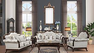 Gloria White Button Tufted Upholstered Sofa & Loveseat by Galaxy Furniture