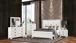 Laguna White Wood Bedroom Set by Galaxy Furniture