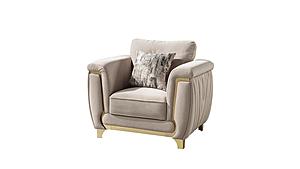 Leena Beige Chair by Galaxy Furniture