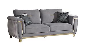 Leena Gray Upholstery Sofa by Galaxy Furniture