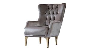 Lust Taupe Polyester Fabric Upholstery Chair by Galaxy Furniture