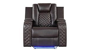 Benz Brown Faux Leather Chair by Galaxy Furniture