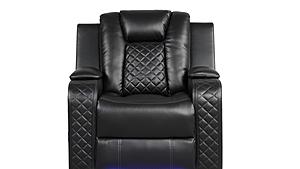 Benz Black Faux Leather Chair by Galaxy Furniture