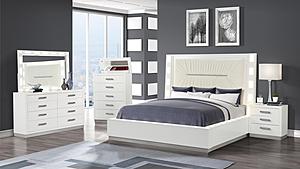 Coco Milky White Bedroom Set by Galaxy Furniture