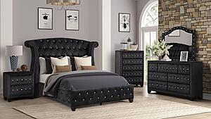 Sophia Black Bedroom Set by Galaxy Furniture