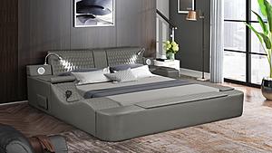 Zoya Faux Leather Bed by Galaxy Furniture