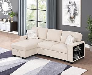 Pinto Beige Velvet Sectional Sofa by Galaxy Furniture