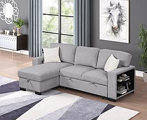Pinto Gray Velvet Sectional Sofa by Galaxy Furniture