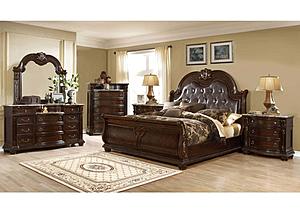Roma Dark Walnut Bedroom Set by Galaxy Furniture