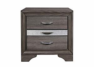 [Floor Sample] Seville Grey Nightstand by Global Furniture