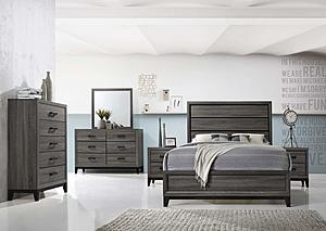 Sierra Foil Grey Bedroom Set by Galaxy Furniture