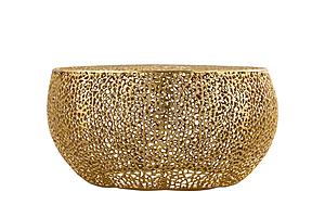 T3502-32 Gold Round Coffee Table by Galaxy Furniture