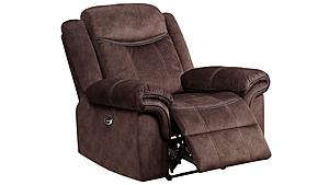 U2200 Domino Coffee Microfiber Power Recliner by Global Furniture