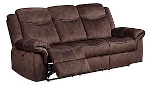 U2200 Domino Coffee Microfiber Power Reclining Sofa by Global Furniture