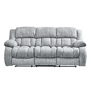U250 Grey Reclining Sofa & Console Reclining Loveseat by Global Furniture