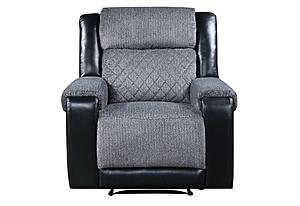 U5914 Grey/Black Manual Glider Recliner by Global Furniture